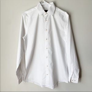 JF J. Ferrar white long sleeves dress shirt